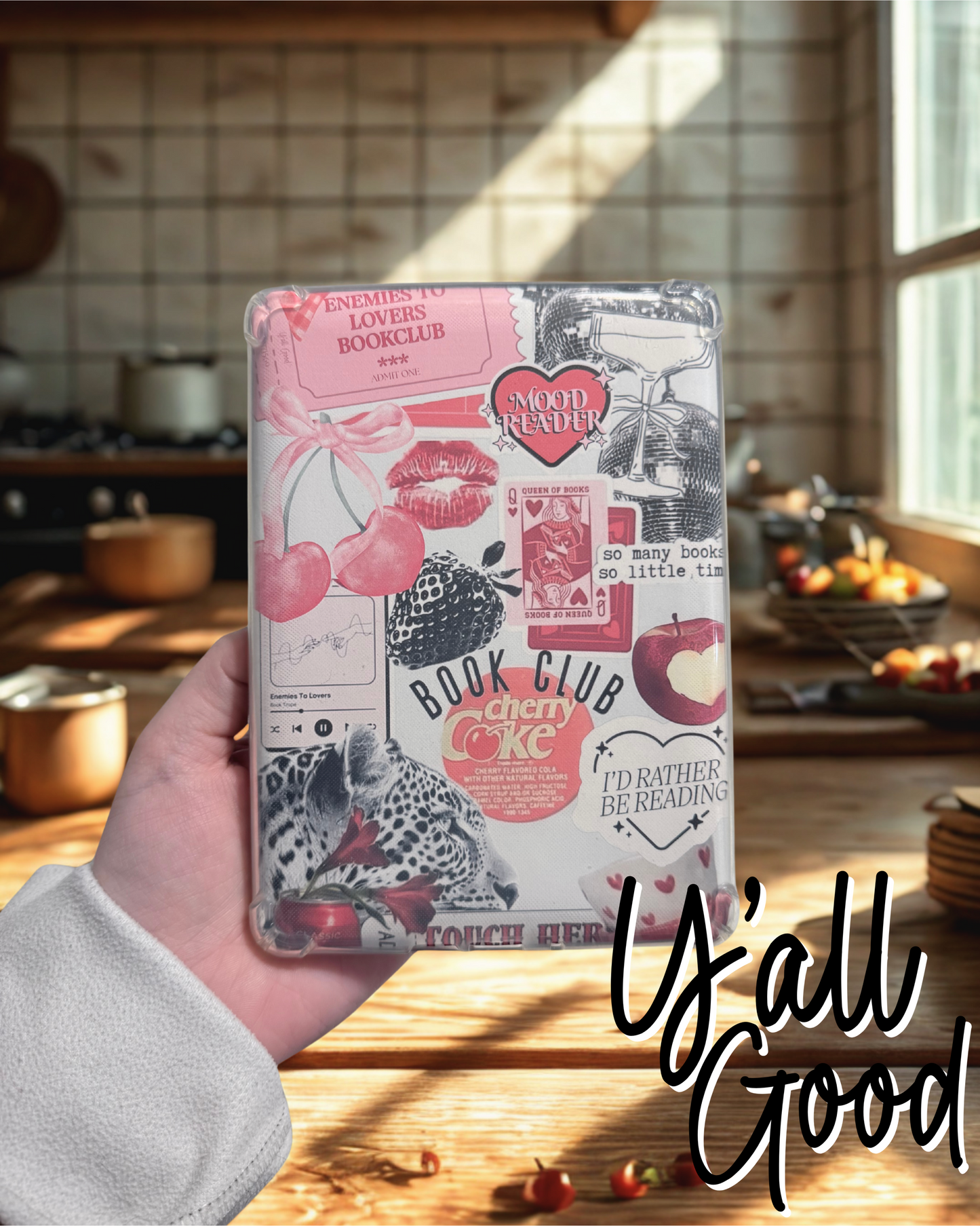 Cherry Lovin' Kindle Insert: Retro Book Club Collage