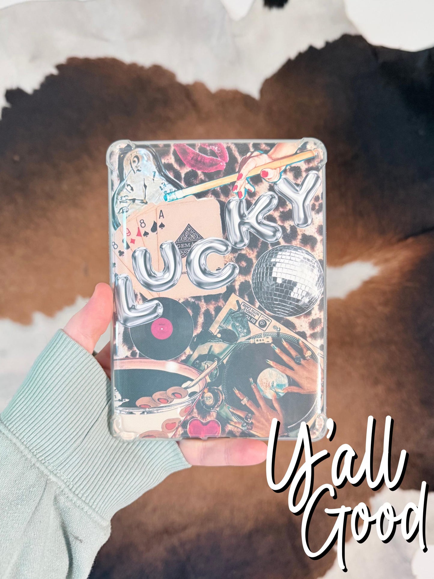 Western Cheetah Kindle Insert, LUCKY, Kindle Accessories